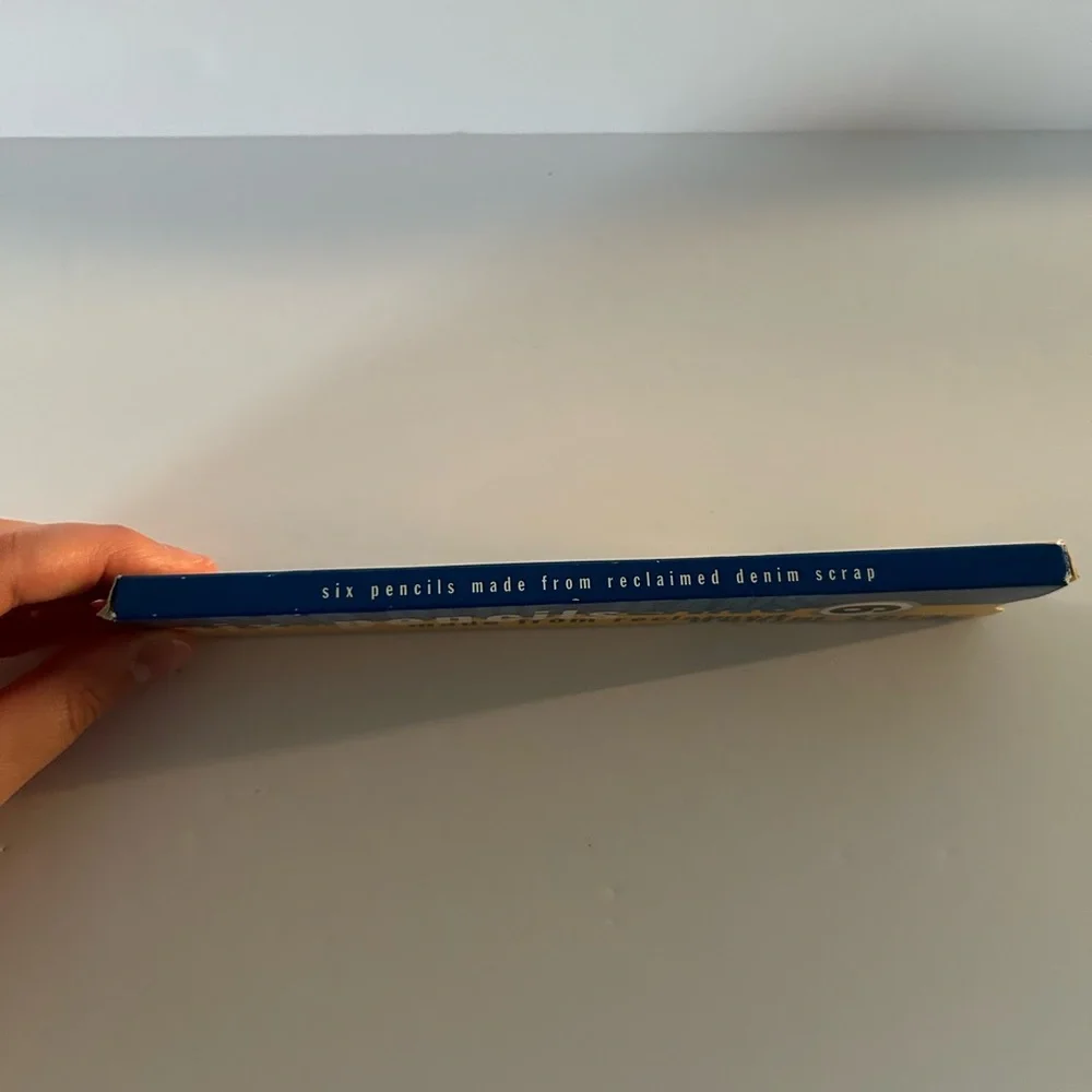 Vintage 90’s GAP Blue Jeans Denim Graphite 6 Pencil Set - Made from Denim Scrap